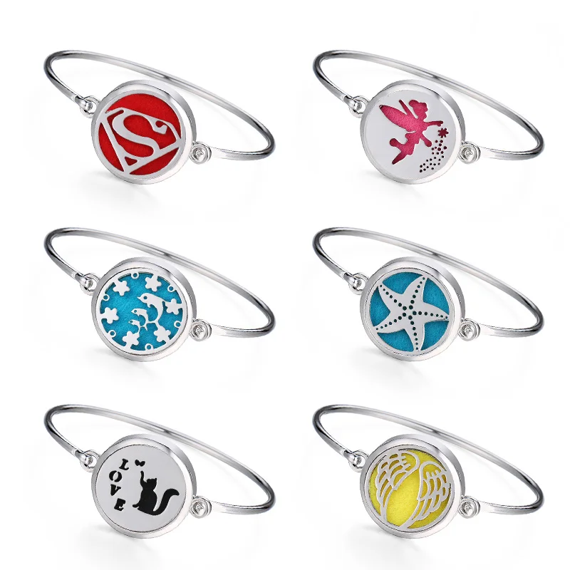 New Hollow Cats Superman Pattern Aromatherapy Perfume Locket bracelet bangle Essential Oil Scent Christmas Gift
New Hollow Cats Superman Pattern Aromatherapy Perfume Locket bracelet bangle Essential Oil Scent Christmas Gift