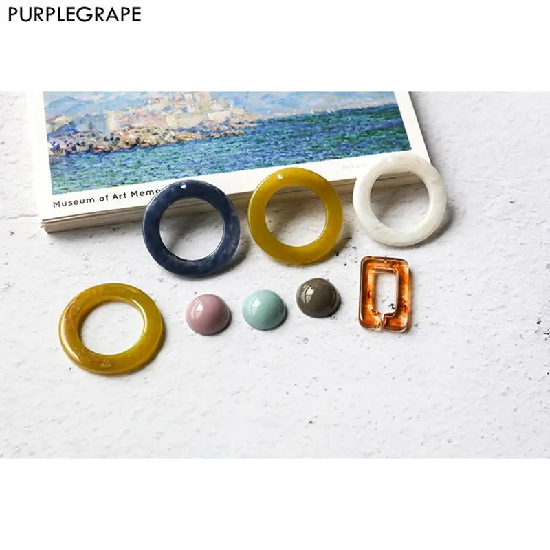 PURPLEGRAPE Resin Jewelry Material Semicircular Geometric Accessories Ring Pendant DIY Earrings Homemade One Pack 4
PURPLEGRAPE Resin Jewelry Material Semicircular Geometric Accessories Ring Pendant DIY Earrings Homemade One Pack 4
