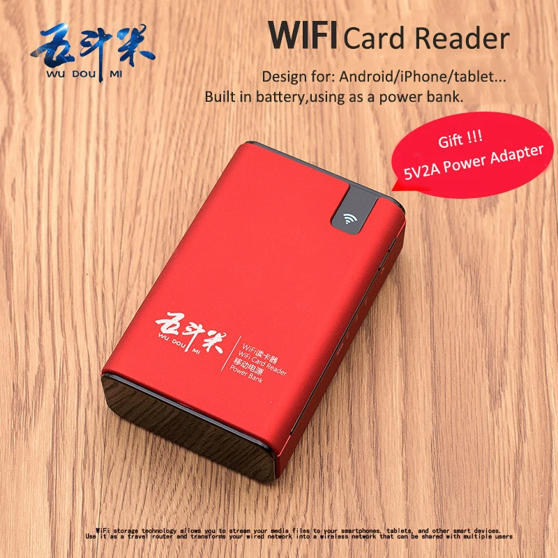 

Wireless Card Reader USB Hub RJ45 Port 3G Hotspot WiFi Router External Power Bank 6000MAH for Any Smartphone Tablet PC Laptop