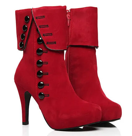 2019 chaussures femme shoes woman zapatos de mujer women zapatillas high heels botas invierno chaussures femme ankle boots red