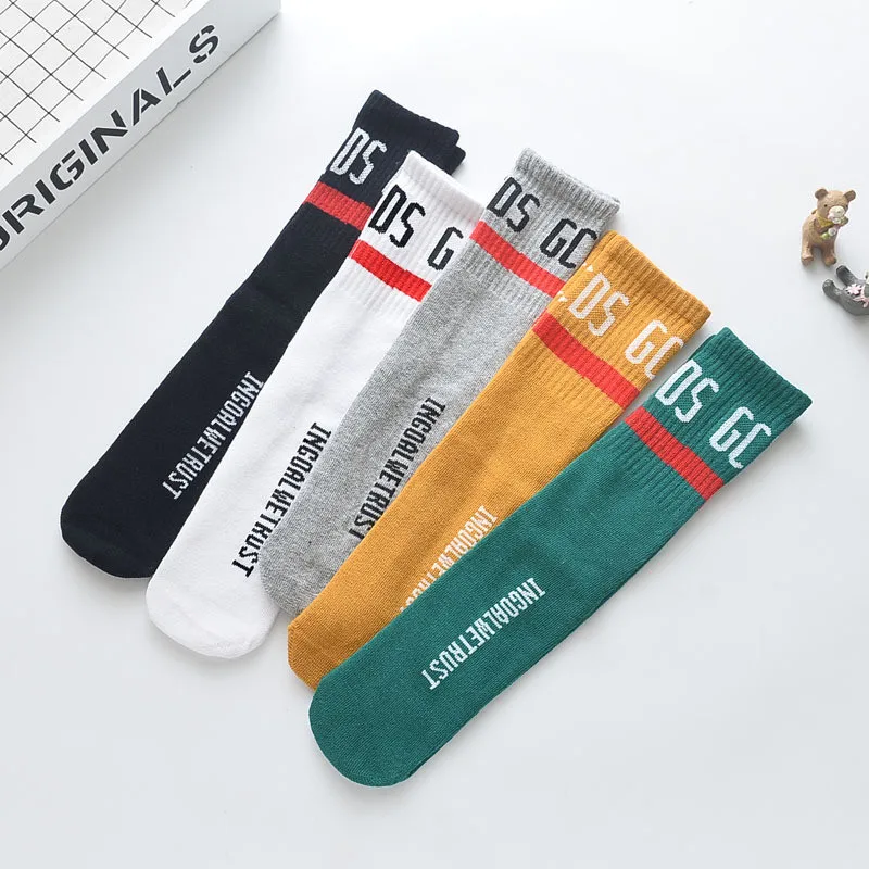 Girls Cotton Children's Socks Tide Letter Student Skarpety Knee Long Kids Toddler Baby Boy stripe Meias under the knee socken
Girls Cotton Children's Socks Tide Letter Student Skarpety Knee Long Kids Toddler Baby Boy stripe Meias under the knee socken