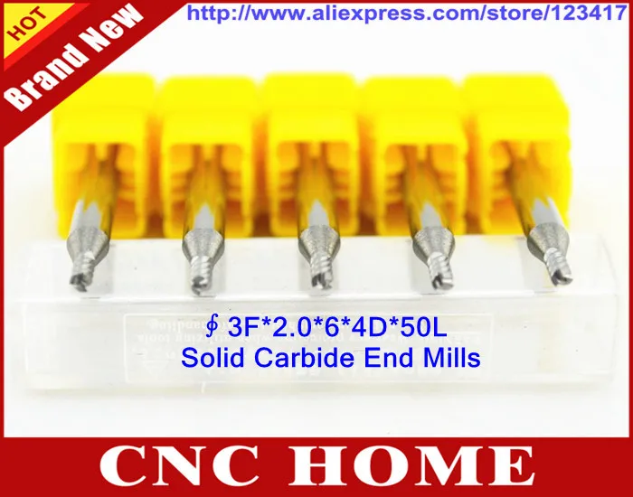 5PCS/LOT 3F*2.0MM*6MM*4D*50L Solid Carbide Aluminum End Mills, Milling Cutter, Special For Cutting Aluminum, Copper Alloys HRC45
5PCS/LOT 3F*2.0MM*6MM*4D*50L Solid Carbide Aluminum End Mills, Milling Cutter, Special For Cutting Aluminum, Copper Alloys HRC45