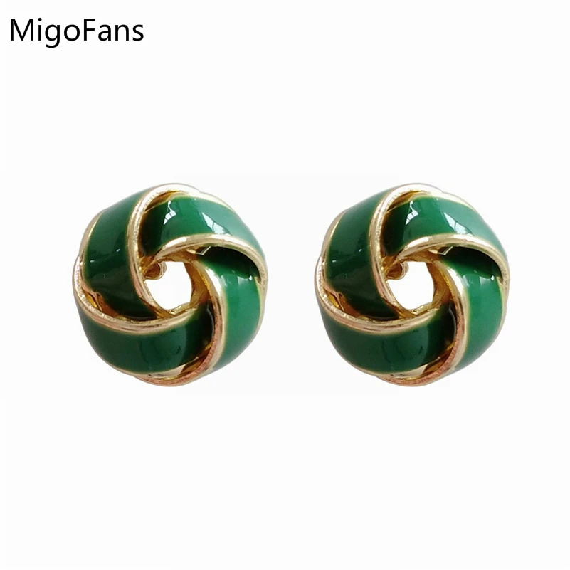 Metal Green Knot Simple Stylish Stud Earrings for Women Vintage Bohemia Geometric Earrings
Metal Green Knot Simple Stylish Stud Earrings for Women Vintage Bohemia Geometric Earrings