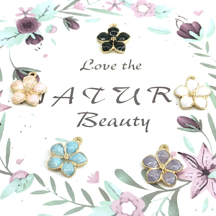 New 10pcs Fashion Charms Gift Enamels Alloy Cherry Blossoms Pendant DIY Necklace Earring Headwear Accessories High Quality 2019
New 10pcs Fashion Charms Gift Enamels Alloy Cherry Blossoms Pendant DIY Necklace Earring Headwear Accessories High Quality 2019