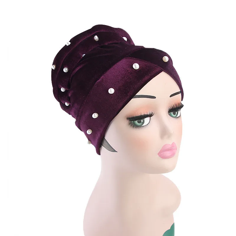 Titmsny Autumn Winter New Solid Color Pearls Hijab Hat Stretch Women Velvet Turban Muslim Cap Women Headwrap Hair Accessories
Titmsny Autumn Winter New Solid Color Pearls Hijab Hat Stretch Women Velvet Turban Muslim Cap Women Headwrap Hair Accessories