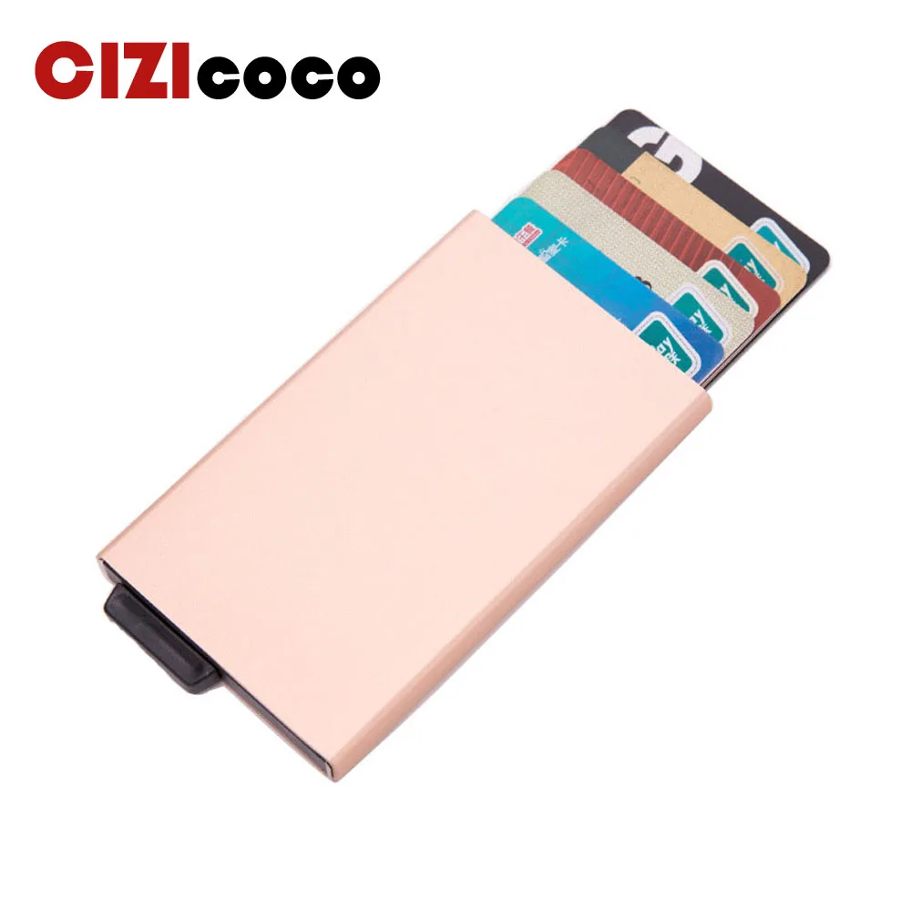 New Rfid Aluminum Card Holder Automatic Pop Up Business Card Holder Men Metal Credit Passport Card Box ID Card Wallet
New Rfid Aluminum Card Holder Automatic Pop Up Business Card Holder Men Metal Credit Passport Card Box ID Card Wallet