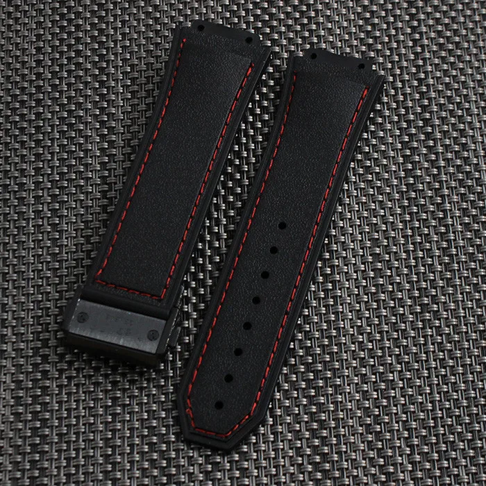 Black silicone rubber red stitching wristband rubber wristband folding buckle watch accessories 28mm 30mm Sports rubber strap
Black silicone rubber red stitching wristband rubber wristband folding buckle watch accessories 28mm 30mm Sports rubber strap