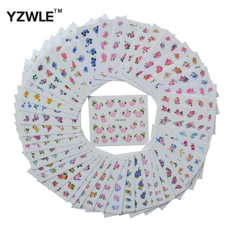 YZWLE 48 Sheets DIY Decals Accessories Flower Nails Art Water Transfer Printing Stickers For Manicure Salon
YZWLE 48 Sheets DIY Decals Accessories Flower Nails Art Water Transfer Printing Stickers For Manicure Salon