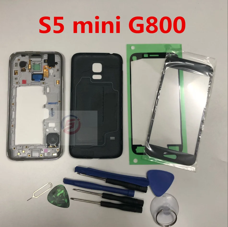 Full Housing Case Back Cover + Front Screen Glass Lens + Middle Frame For Samsung Galaxy S5 mini G800 G800F Complete Parts
Full Housing Case Back Cover + Front Screen Glass Lens + Middle Frame For Samsung Galaxy S5 mini G800 G800F Complete Parts