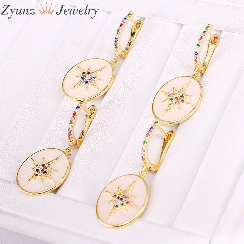 5Pairs, CZ Crystal Zirconia Star Oval Earring, Micro Pave CZ For Women Enamel Earring
5Pairs, CZ Crystal Zirconia Star Oval Earring, Micro Pave CZ For Women Enamel Earring