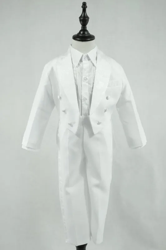 Новинка 2017 года белый костюм для мальчика на свадьбу детский выпускной смокинг