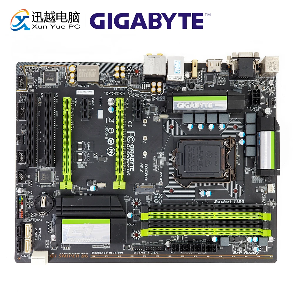 Gigabyte G1.Sniper B6 Desktop Motherboard GA-G1.Sniper B6 B85 LGA 1150 i3 i5 i7 DDR3 32G SATA3 USB3.0 M.2 ATX
Gigabyte G1.Sniper B6 Desktop Motherboard GA-G1.Sniper B6 B85 LGA 1150 i3 i5 i7 DDR3 32G SATA3 USB3.0 M.2 ATX
