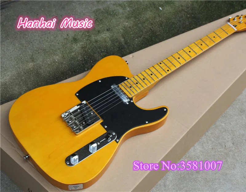 Popular te Electric Guitar,Vintage Yellow Color Body and Fretboard,22 Frets,Black Pickguard,Chrome Hardware,can be Customized
Popular te Electric Guitar,Vintage Yellow Color Body and Fretboard,22 Frets,Black Pickguard,Chrome Hardware,can be Customized