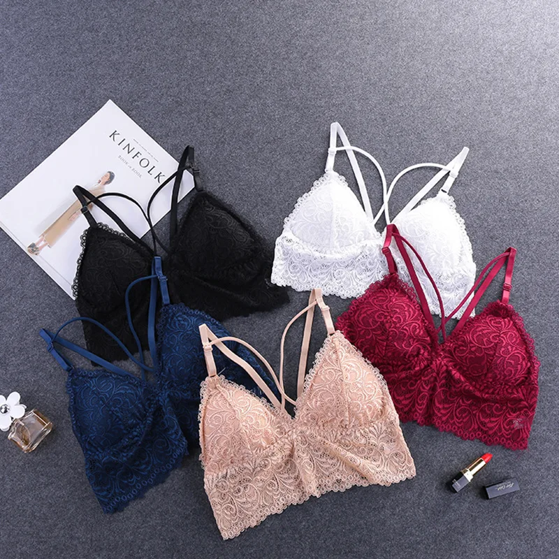 Wireless Bras for Women Bralette Lingerie Sexy Push Up Padded Lace Bra Y-line Straps Backless Bras Seamless Intimates Crop Top
Wireless Bras for Women Bralette Lingerie Sexy Push Up Padded Lace Bra Y-line Straps Backless Bras Seamless Intimates Crop Top