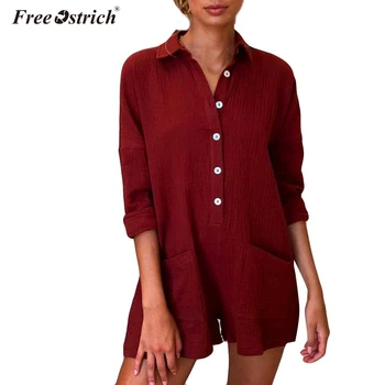 Free Ostrich Casual two-piece Romper Women Jumpsuit Solid Streetwear Playsuit Summer Jumpsuit Top Shirt Overalls 2019 N30
Free Ostrich Casual two-piece Romper Women Jumpsuit Solid Streetwear Playsuit Summer Jumpsuit Top Shirt Overalls 2019 N30