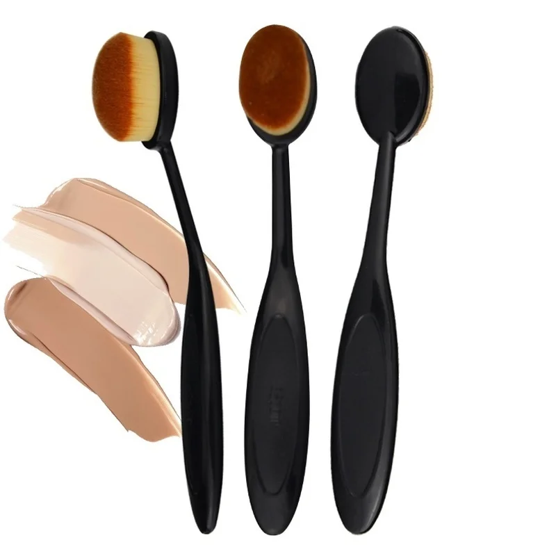 

Face Makeup Foundation Powder Brush Concealer Make Up Blush Toothbrush Oval Shape Brushes Cosmetic Maquillaje Beauty Tool