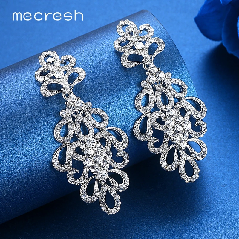 Mecresh Silver Color Crystal Clip On Earrings Women Accessories Flower Bridal Bridesmaid Hanging Earrings Wedding Jewelry EH177
Mecresh Silver Color Crystal Clip On Earrings Women Accessories Flower Bridal Bridesmaid Hanging Earrings Wedding Jewelry EH177
