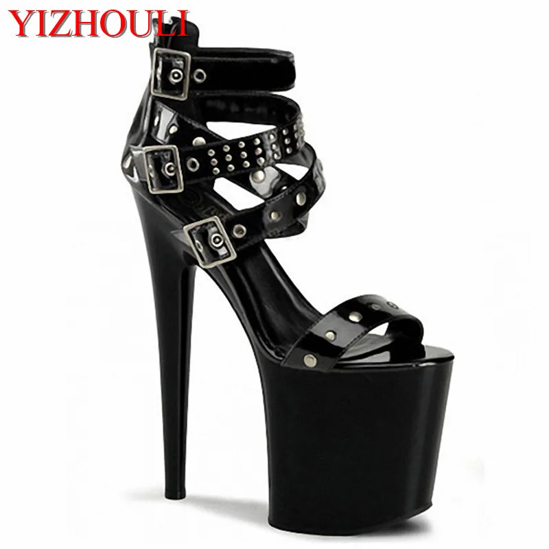 Women's fashion shoes with 20cm high rivet gladiator sandals, 8in buckle sandals, and stage sandals
Women's fashion shoes with 20cm high rivet gladiator sandals, 8in buckle sandals, and stage sandals
