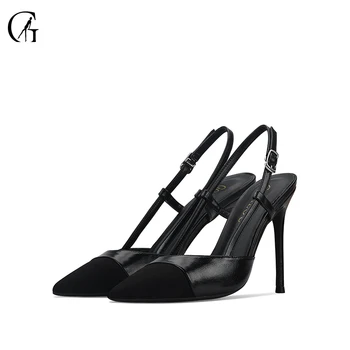 GOXEOU Women's Shoes Sandals Black pointed matte buckled high-heeled women's shoes
GOXEOU Women's Shoes Sandals Black pointed matte buckled high-heeled women's shoes