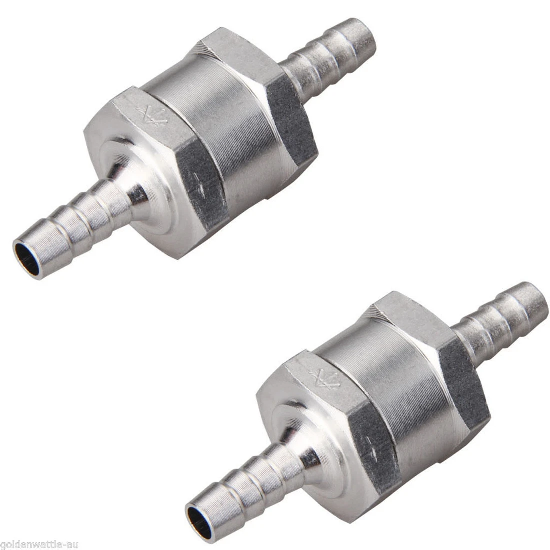 4 X 6MM 1//4/" ONE WAY ALUMINIUM NON RETURN CHECK VALVE PETROL DIESEL OIL WATER