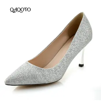 Fashion Sequined High Heels Pumps Women Shoes Sexy Thin High Heels Slip On Pointed Toe Spring Autumn Party Shoes Gold Silver
Fashion Sequined High Heels Pumps Women Shoes Sexy Thin High Heels Slip On Pointed Toe Spring Autumn Party Shoes Gold Silver