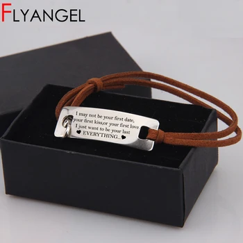 Creative Bracelets Engraved I May Not Be Your First Data Everything Simple Adjustable Bangle Beautiful Box Lover Couples Gifts
Creative Bracelets Engraved I May Not Be Your First Data Everything Simple Adjustable Bangle Beautiful Box Lover Couples Gifts