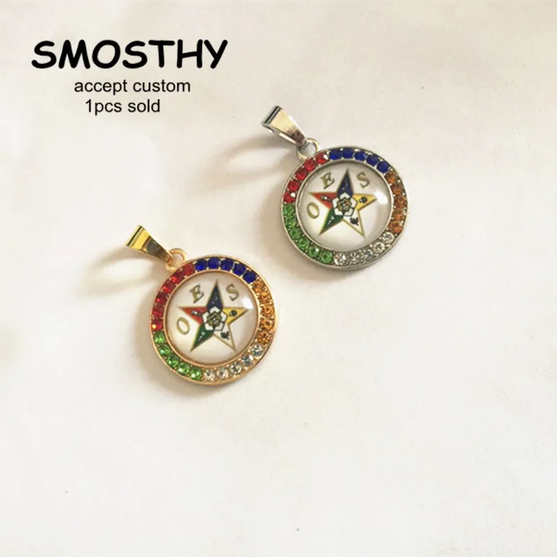 28mm Crystal OES bling bling colorful circular pendant DIY order of the eastern star necklace charm accessory OPP037,1pcs sold
28mm Crystal OES bling bling colorful circular pendant DIY order of the eastern star necklace charm accessory OPP037,1pcs sold