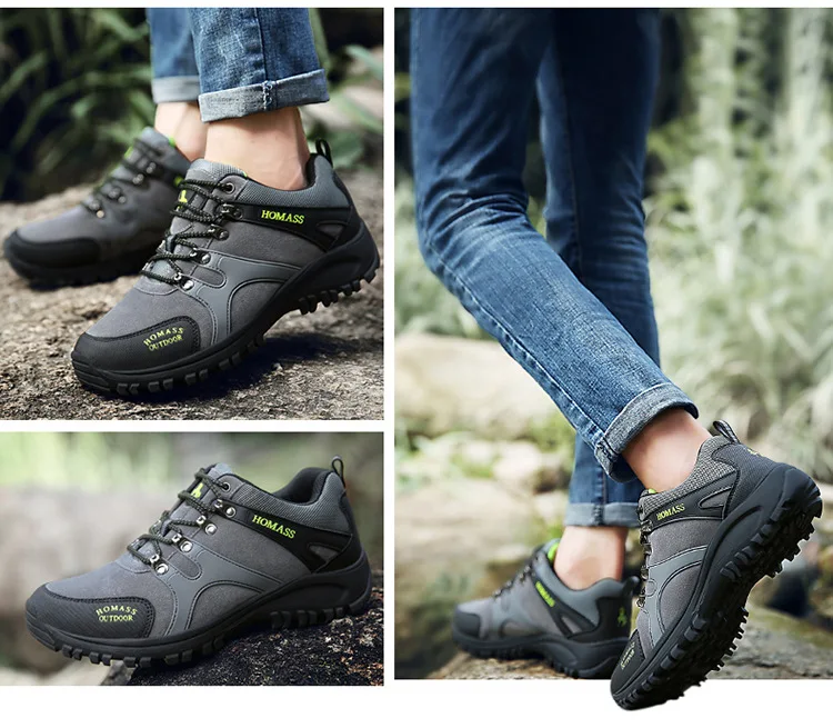 Men Hiking Sneakers Low-cut Sport Shoes Breathable Waterproof non-slip Hiking Shoes Men Athletic Outdoor Shoes for Men (20)