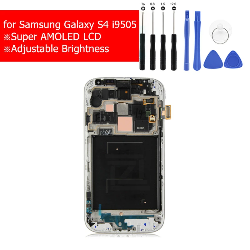 For Samsung Galaxy S4 i9505 LCD Display with Frame Digitizer Assembly LCD Display for Galaxy S4 i9505 Replacement Repair Parts
For Samsung Galaxy S4 i9505 LCD Display with Frame Digitizer Assembly LCD Display for Galaxy S4 i9505 Replacement Repair Parts