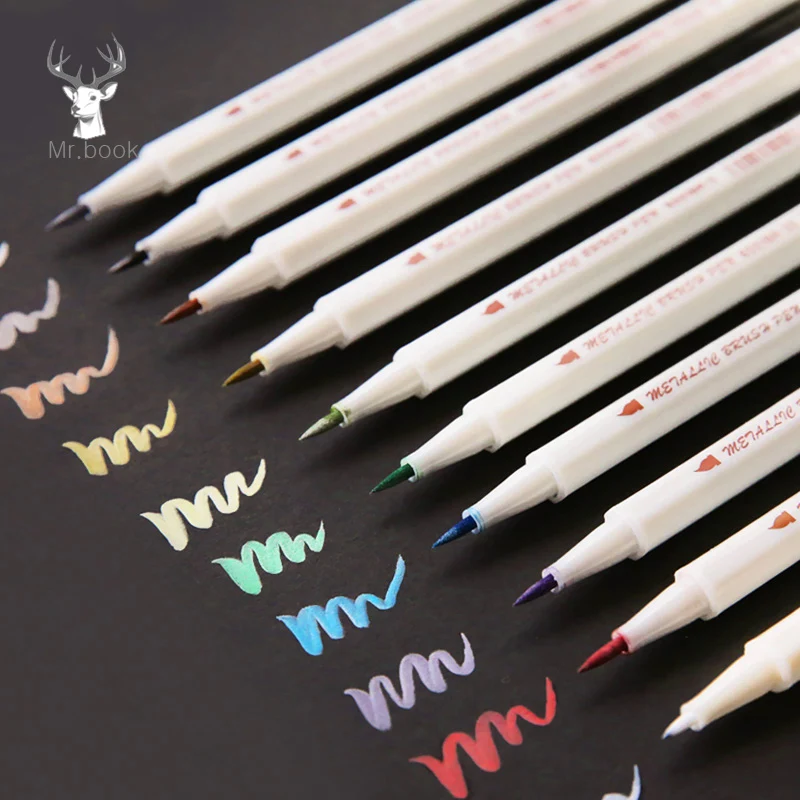 10pcs/box Japanese Stationery Mild Liner Photo Album Decoration Metal Paint Pen Fluorescent Pen Highlighter Color Mark Pen
10pcs/box Japanese Stationery Mild Liner Photo Album Decoration Metal Paint Pen Fluorescent Pen Highlighter Color Mark Pen