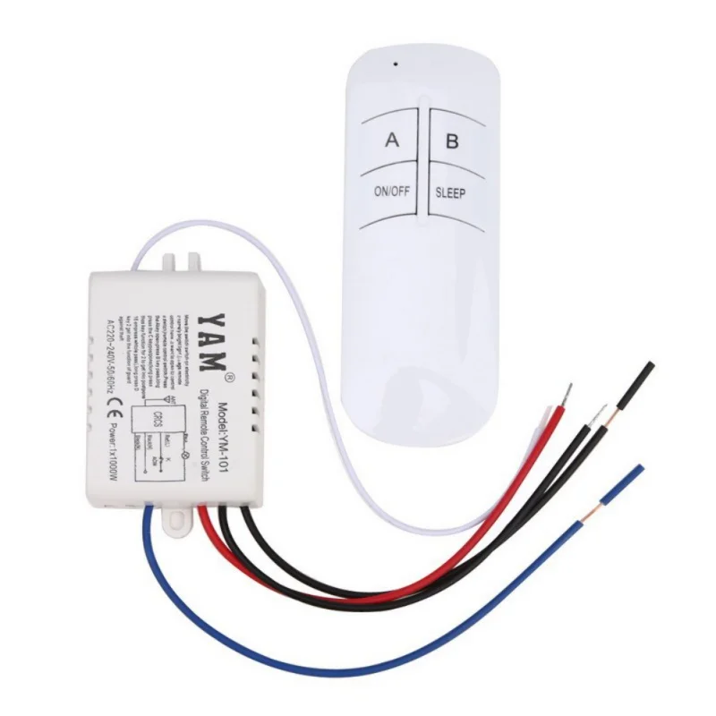 Remote Control Switch Receiver Transmitter Light Controller Switches 220V 1/2/3 Ways Wireless ON/OFF Lamp
Remote Control Switch Receiver Transmitter Light Controller Switches 220V 1/2/3 Ways Wireless ON/OFF Lamp