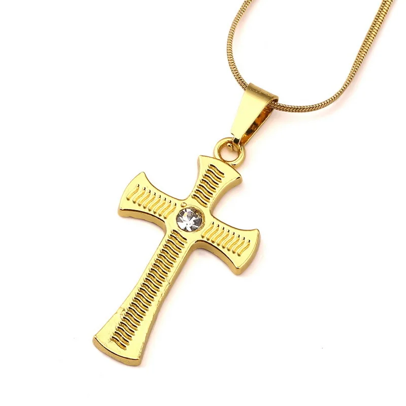 Stripe Carved Cross Pendant Necklace Yellow Gold Filled Mens Womens Short Necklace
Stripe Carved Cross Pendant Necklace Yellow Gold Filled Mens Womens Short Necklace