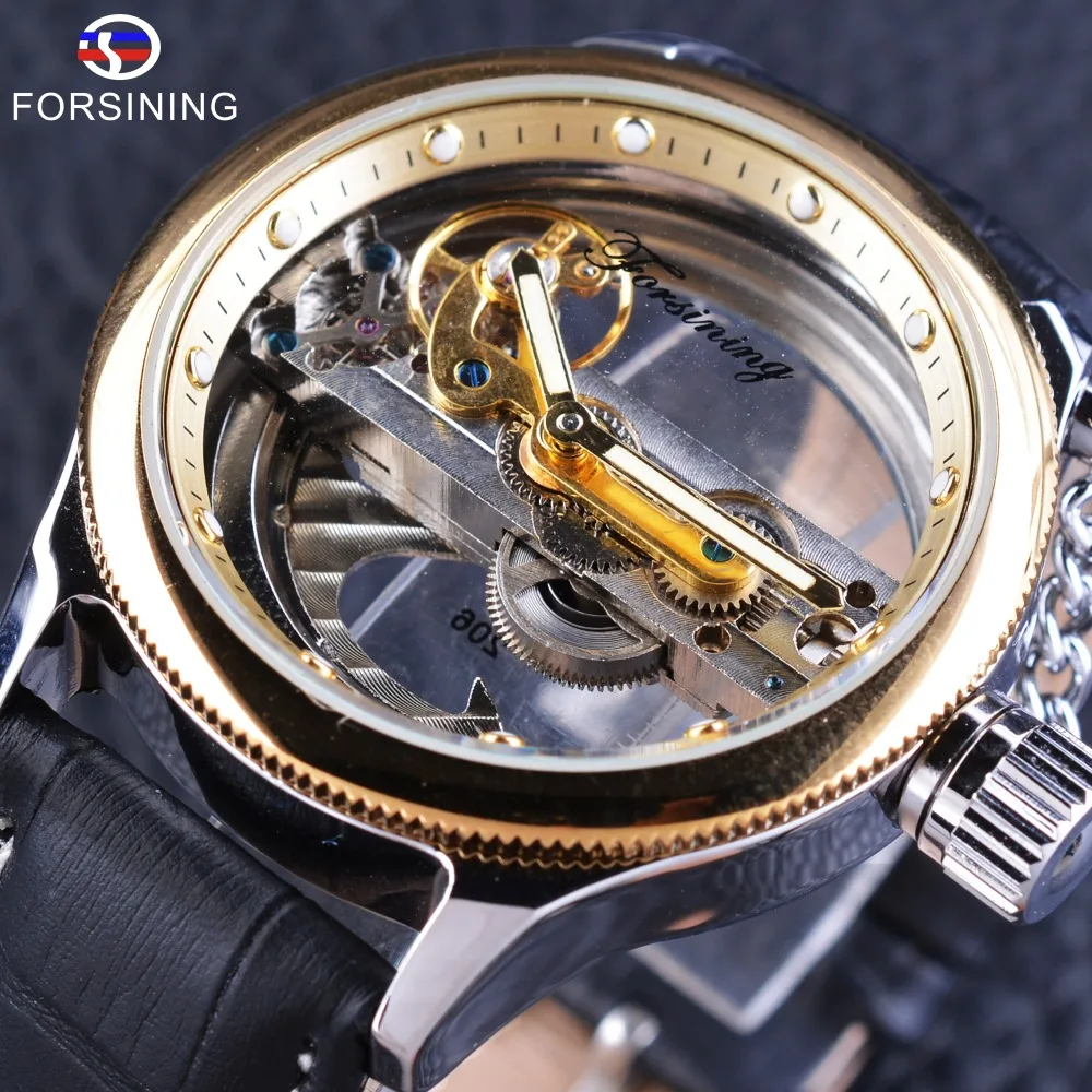 Forsining 2017 Steampunk Mechanical Wristwatch Automatic Self-wind Watch Black Genuine Leather Sport Watch Waterproof Clock Men
Forsining 2017 Steampunk Mechanical Wristwatch Automatic Self-wind Watch Black Genuine Leather Sport Watch Waterproof Clock Men