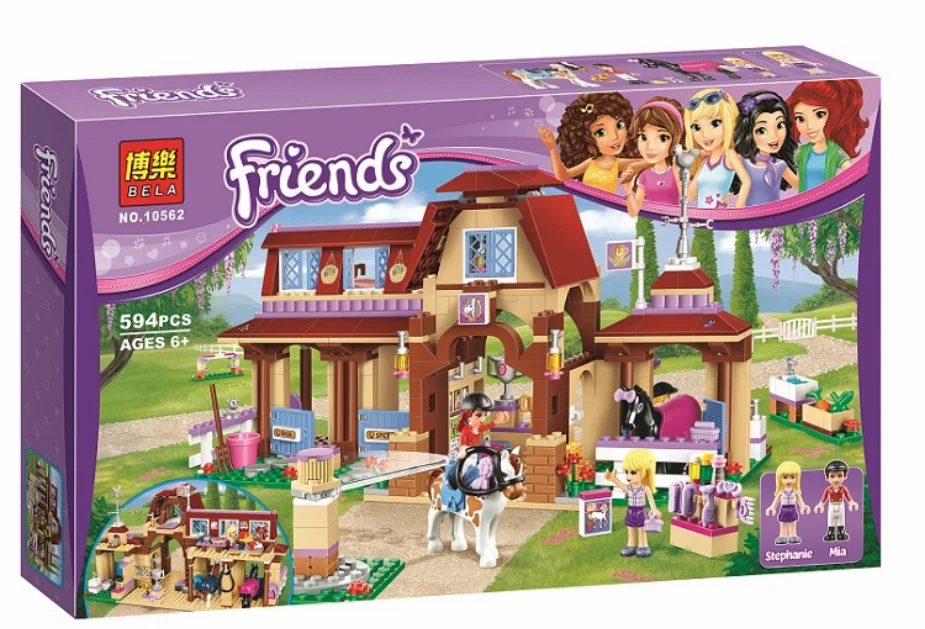 BELA 594pcs Friends For Girl Heartlake Riding Club Horse Stables Block Set Mia Stephanie Building Toy christmas gift
BELA 594pcs Friends For Girl Heartlake Riding Club Horse Stables Block Set Mia Stephanie Building Toy christmas gift
