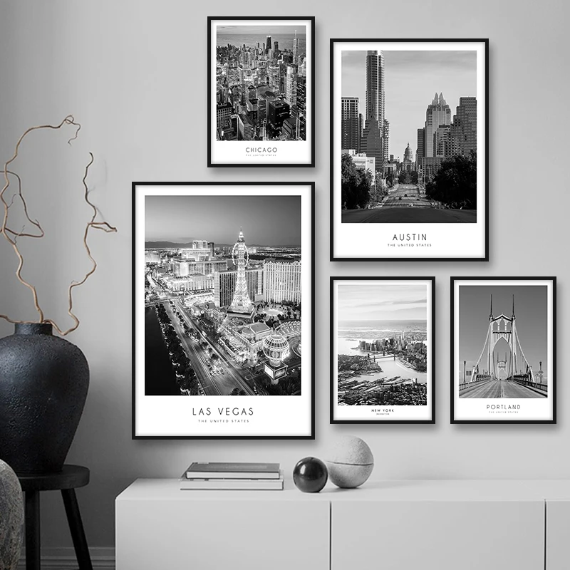 America City Building Landscape Vintage Poster Canvas Print Black And White Wall Art Painting Wall Picture For Living Room Decor
America City Building Landscape Vintage Poster Canvas Print Black And White Wall Art Painting Wall Picture For Living Room Decor