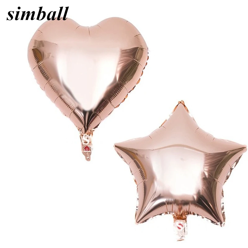 5pcs 18inch Rose Gold Star Heart Globos Metallic Color Foil Balloons for Birthday Party Wedding Valentine's Day Decoration Gifts
5pcs 18inch Rose Gold Star Heart Globos Metallic Color Foil Balloons for Birthday Party Wedding Valentine's Day Decoration Gifts