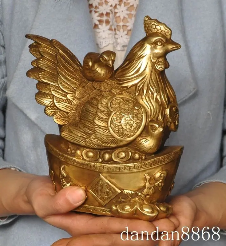 Crafts statuechinese fengshui brass wealth yuanbao chicken Chickens Fowl hen chick statue
Crafts statuechinese fengshui brass wealth yuanbao chicken Chickens Fowl hen chick statue