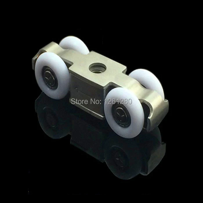 Image free shipping door roller ultra quiet wooden furniture sliding door pulley hanging track nylon wheel glass bearing door hardware