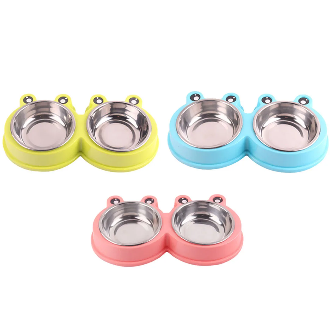 Pet Dog Bowl Food Water Dish Feeder Stainless Steel Cat Puppy Drinking Feeder Non-Skid Pet Dog Double Bowls Pink Blue
Pet Dog Bowl Food Water Dish Feeder Stainless Steel Cat Puppy Drinking Feeder Non-Skid Pet Dog Double Bowls Pink Blue