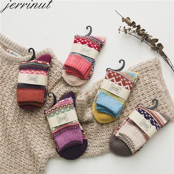 Jerrinut 5 Pair Women Socks Winter Vintage Winter Soft Warm Thick Wool Socks Stripe Geometry Printing Woman Harajuku Socks
Jerrinut 5 Pair Women Socks Winter Vintage Winter Soft Warm Thick Wool Socks Stripe Geometry Printing Woman Harajuku Socks