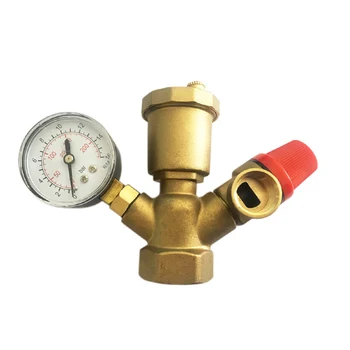 

Brass Boiler Valve DN25 Exhaust Safety Pressure Relief Valve Assembly with Pressure Gauge Boiler Safety Component