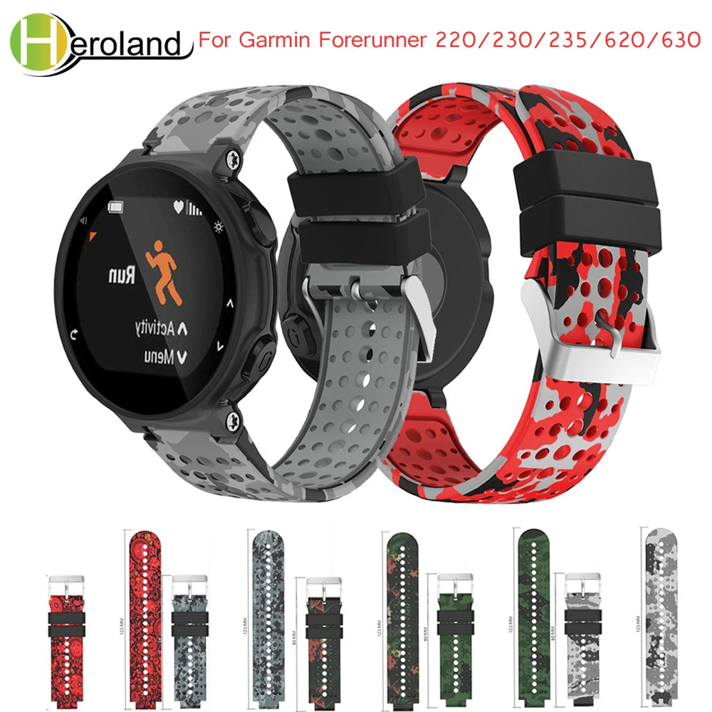 

Wristband Replacement Accessories For Garmin Forerunner 220/230/235/620/630 smart strap Sport Watch band Soft Silicone Bracelet