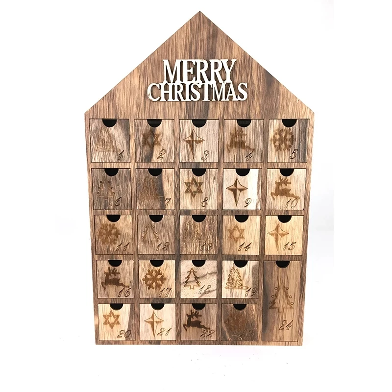 26*40cm Wooden House Advent Calendar Christmas Countdown Simple Retro Style Home Decoration Prepare Gifts For Children
26*40cm Wooden House Advent Calendar Christmas Countdown Simple Retro Style Home Decoration Prepare Gifts For Children