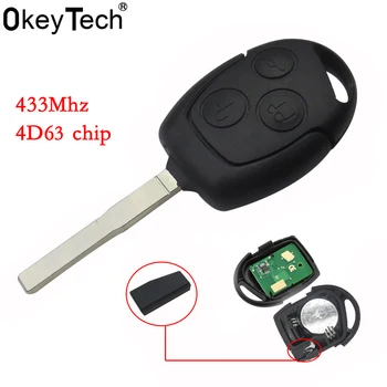 OkeyTech 3 Buttons Remote Car Key 433MHz With 4D63 Chip Fob HU101 for Ford Focus Fiesta Mondeo Galaxy C-Max S-Max Focus Key Case
OkeyTech 3 Buttons Remote Car Key 433MHz With 4D63 Chip Fob HU101 for Ford Focus Fiesta Mondeo Galaxy C-Max S-Max Focus Key Case