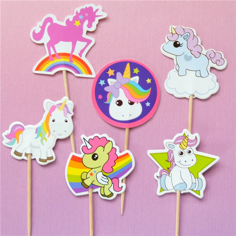 24pcs Cute Unicorn Horse cake toppers cupcake fruit picks for kids birthday party baby shower supplies festa party decoration
24pcs Cute Unicorn Horse cake toppers cupcake fruit picks for kids birthday party baby shower supplies festa party decoration