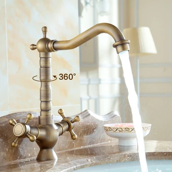 Deck Mounted Dual Handles One Hole Kitchen Sink Mixer Faucet Antique Brass Finished Kitchen Mixer Taps
Deck Mounted Dual Handles One Hole Kitchen Sink Mixer Faucet Antique Brass Finished Kitchen Mixer Taps