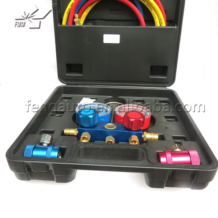 manifold gauge set hose set 1234yf r134a 134a r22 r12 r410a for auto air conditioning tool
manifold gauge set hose set 1234yf r134a 134a r22 r12 r410a for auto air conditioning tool
