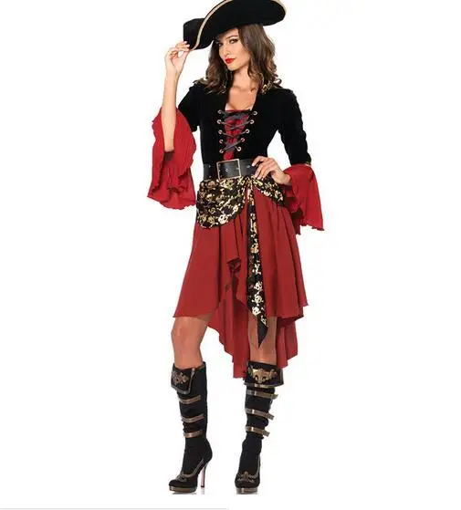 1set/lot Pirate Costumes Performance Sexy Adult Halloween Costume Dress woman polyester pirate costume
1set/lot Pirate Costumes Performance Sexy Adult Halloween Costume Dress woman polyester pirate costume