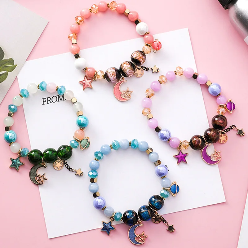 Japanese Girl Bohemia Style Starry Sky Bracelet Star Moon Crystal Glass Beads Bracelets for Women Fashion Jewelry Accessories
Japanese Girl Bohemia Style Starry Sky Bracelet Star Moon Crystal Glass Beads Bracelets for Women Fashion Jewelry Accessories