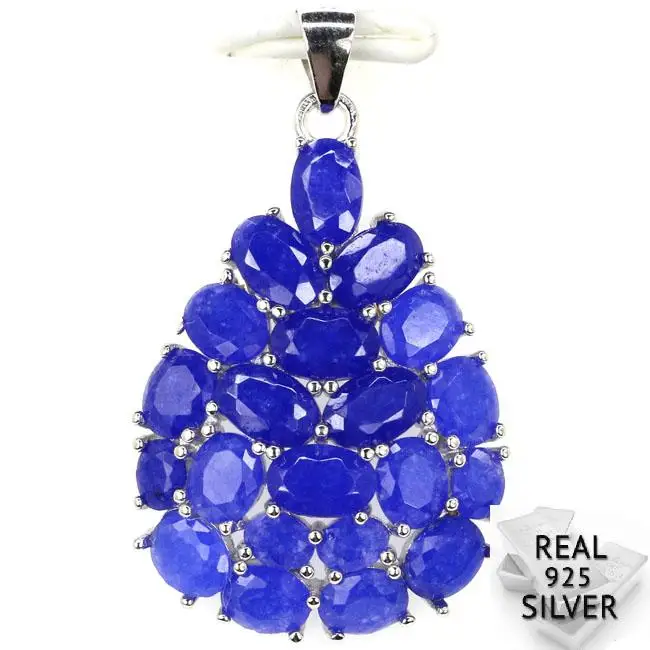 Guaranteed Real 925 Solid Sterling Silver 3.0g Elegant Drop Shape Real Blue Sapphire SheType Pendant 34x20mm
Guaranteed Real 925 Solid Sterling Silver 3.0g Elegant Drop Shape Real Blue Sapphire SheType Pendant 34x20mm